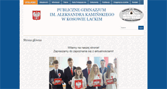 Desktop Screenshot of gimnazjum.kosowlacki.pl